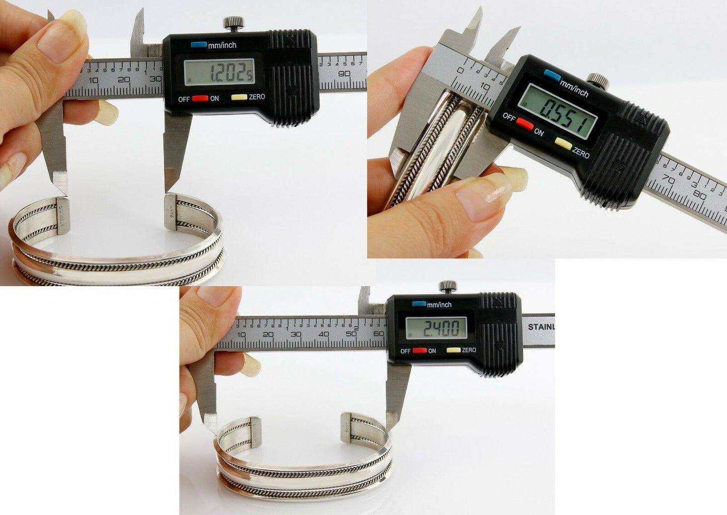 VTG Signed Navajo Indian Artist TAHE .925 Silver Cuff Bracelet