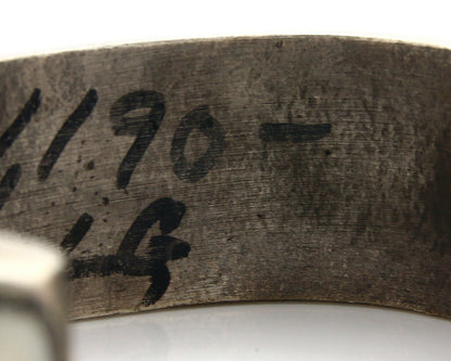 Navajo Bracelet .925 Silver Lone MTN Turquoise & MOP Cuff C.80's