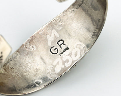 Women's Navajo .925 Silver Natural Turquoise Artist Signed GR C.80's