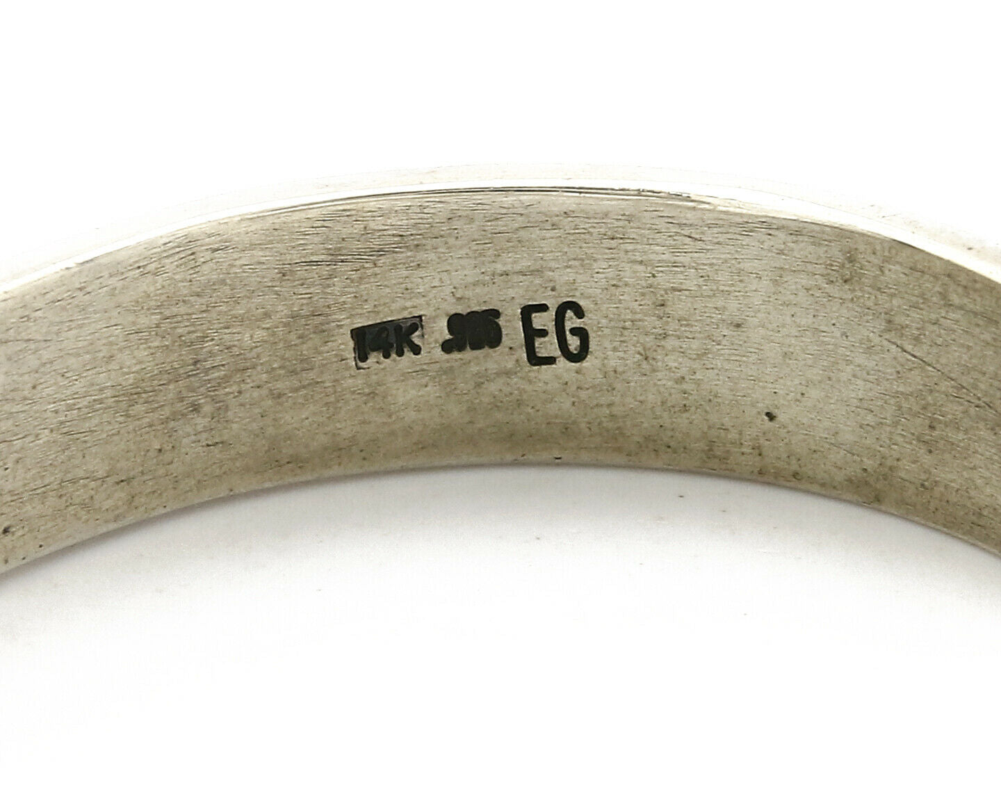 Navajo Bracelet .925 Silver & 14k Solid Gold MM Rogers and EG Cuff C.80's