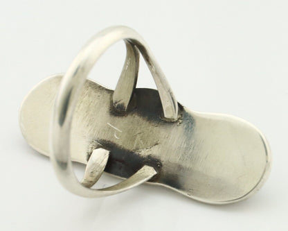 Navajo Ring .925 Silver Natural Blue Turquoise Native American Artist C.80's