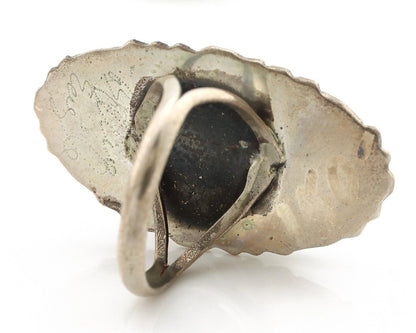 Navajo Ring 925 Silver Blue Spiderweb Artist Signed Billy Eagle C.80s