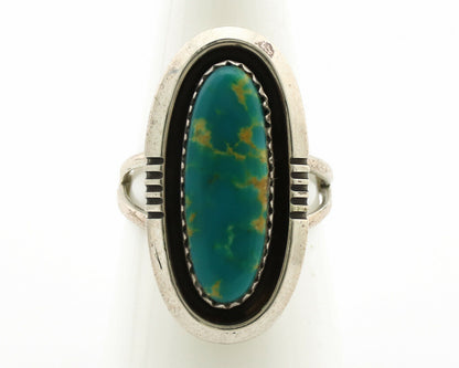Navajo Ring .925 Silver Natural Blue Turquoise Native American Artist C.1980's