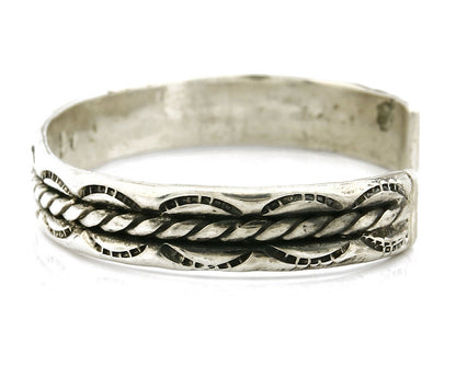 Women's Navajo Bracelet .925 Silver Handmade Cuff Signed Montoya C.1980's