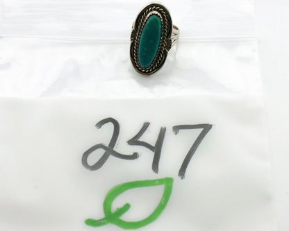Navajo Ring 925 Silver Turquoise Mountain Artist Signed M Begay C.80's