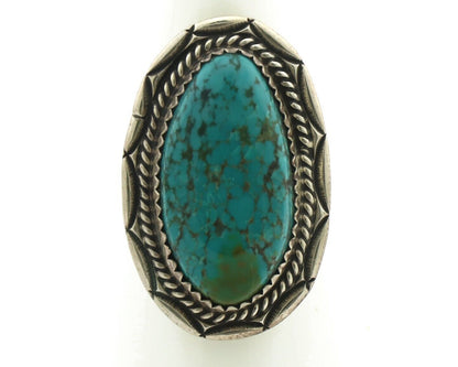 Navajo Ring .925 Silver Blue Turquoise Native American Artist C.80's