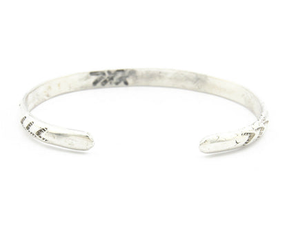 Navajo Bracelet .925 Silver Hand Stamped Arrow Head Artist I Montoya C.80's