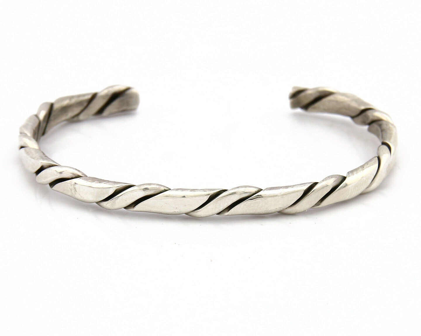 Navajo Twist Bracelet .925 SOLID Silver Handmade Artist TAHE C.80's