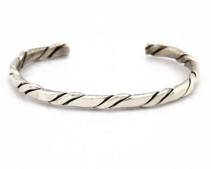 Navajo Twist Bracelet .925 SOLID Silver Handmade Artist TAHE C.80's