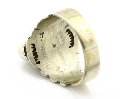 Navajo Ring .925 Silver Royston Turquoise Artist Signed Apache C.80's