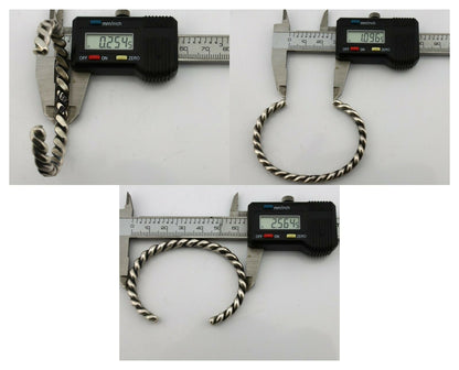 Navajo Handmade Bracelet .925 SOLID Silver Native American Artist Circa 1980's