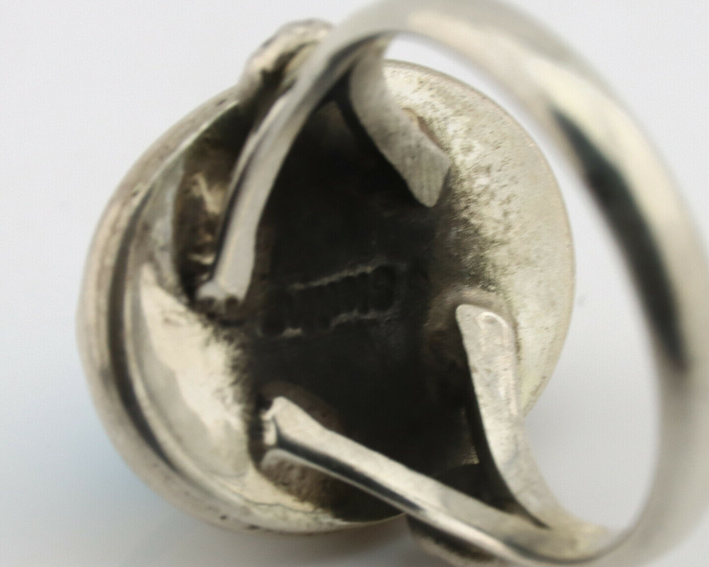 Navajo Ring .925 Silver Natural Blue Turquoise Native American Artist C.1980's