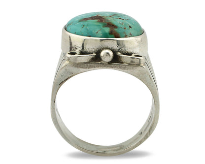 Navajo Ring .925 Silver Royston Turquoise Native American Artist C.80's