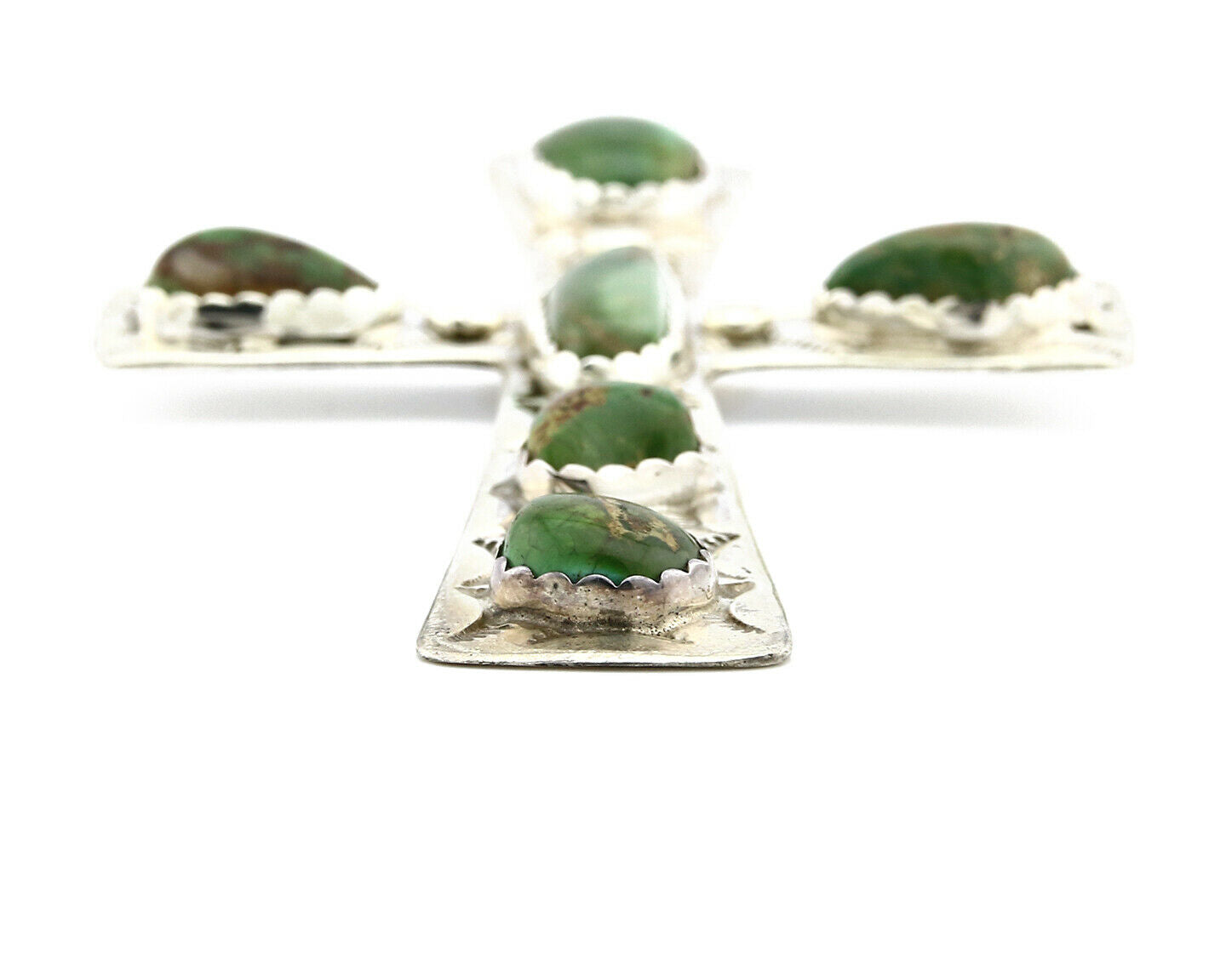 Navajo Royston Turquoise Pendant .925 Silver Artist CE Circa 90's