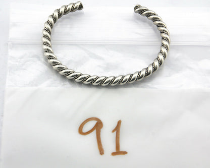 Navajo Bracelet .925 SOLID Silver Handmade Artist Tahe Circa Late 1980's