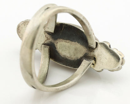Navajo Ring .925 Silver Royston Turquoise Native American Artist C.1980's