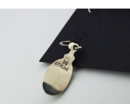 Navajo Earrings 925 Silver Natural Royal Blue Lapis Native American Artist C90s