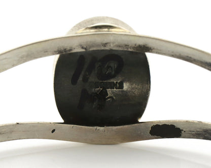 Navajo Bracelet .925 Silver Natural Black Onyx Artist Signed Montoya C.1980's