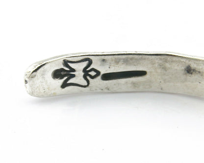 Navajo Bracelet .925 Silver Hand Stamped Arrow Head Artist I Montoya C.80's