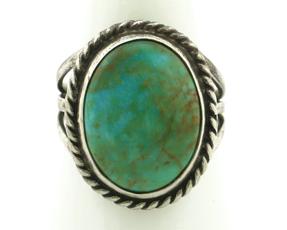 Navajo Ring 925 Silver Turq Mtn Turquoise Native American Artist C.80's