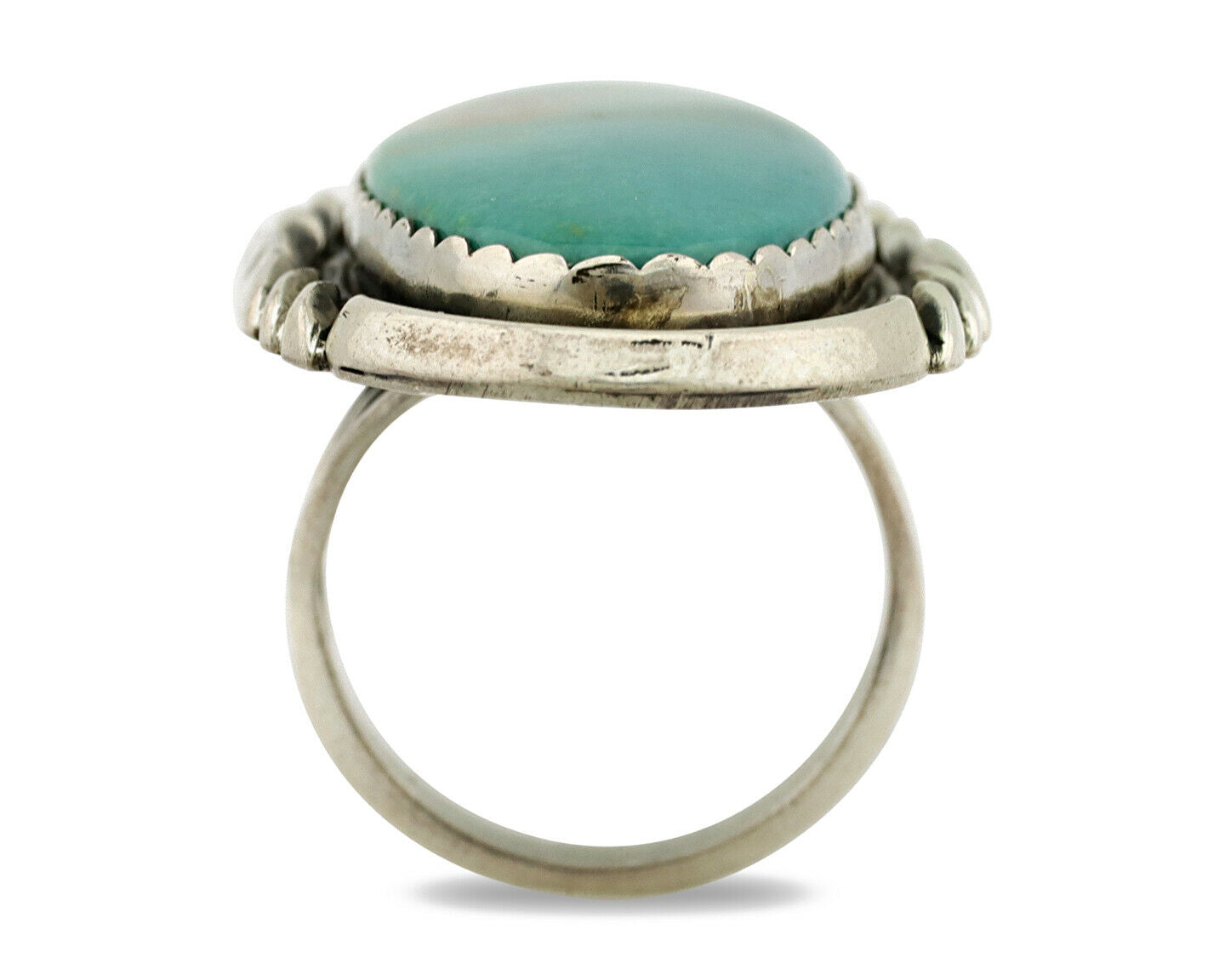Navajo Ring .925 Silver Arizona Turquoise Artist Native American C.80's