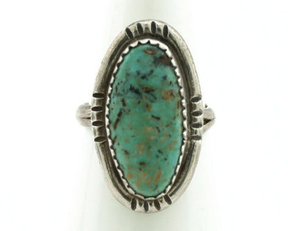 Navajo Ring .925 Silver Arizona Turquoise Native American Artist Handmade C.80's
