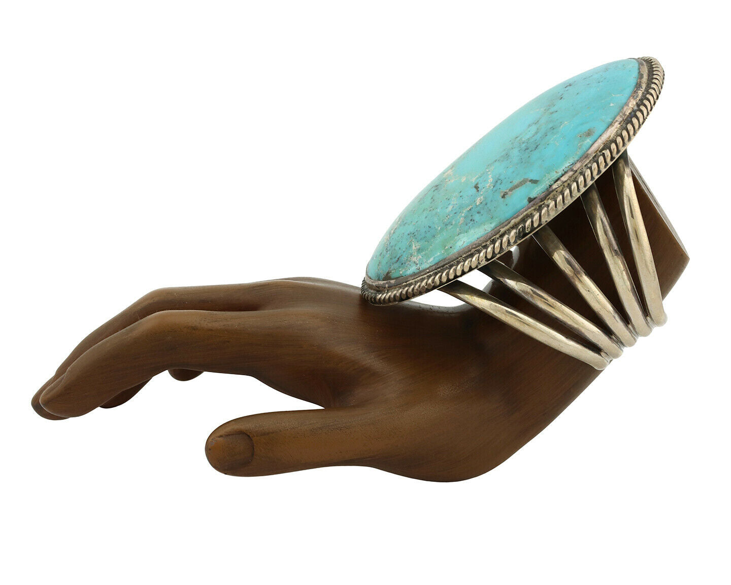 Women's Navajo .925 Silver Kingman Turquoise Native American Artist C.80's