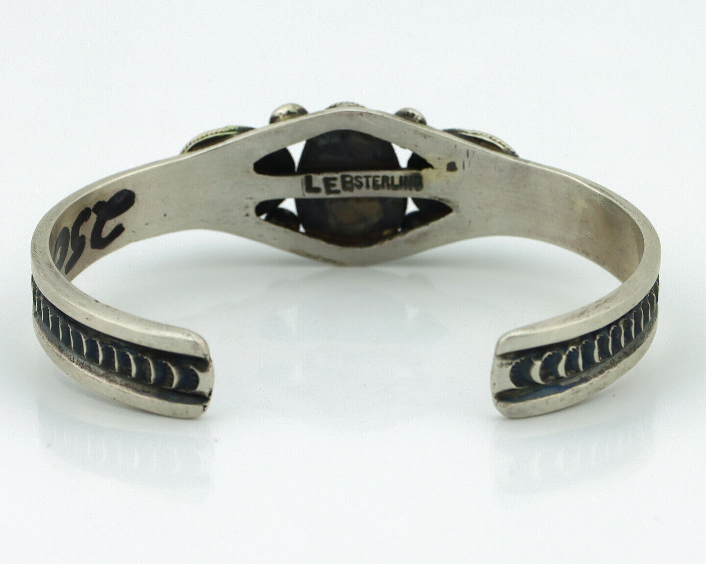 Women's Navajo .925 Silver Blue Natural Turquoise Artist Signed LE C.80's