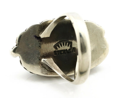 Navajo Ring .925 Silver Arizona Turquoise Signed Apache Manufacturing C80s