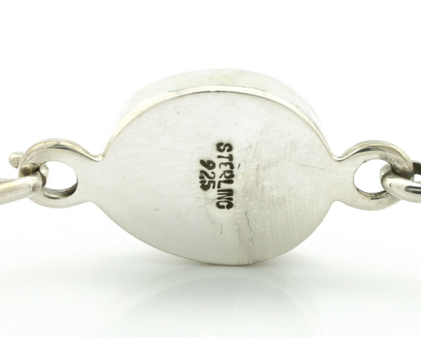 Navajo Bracelet .925 Silver Blue Arizona Turquoise Native American Artist C.90's