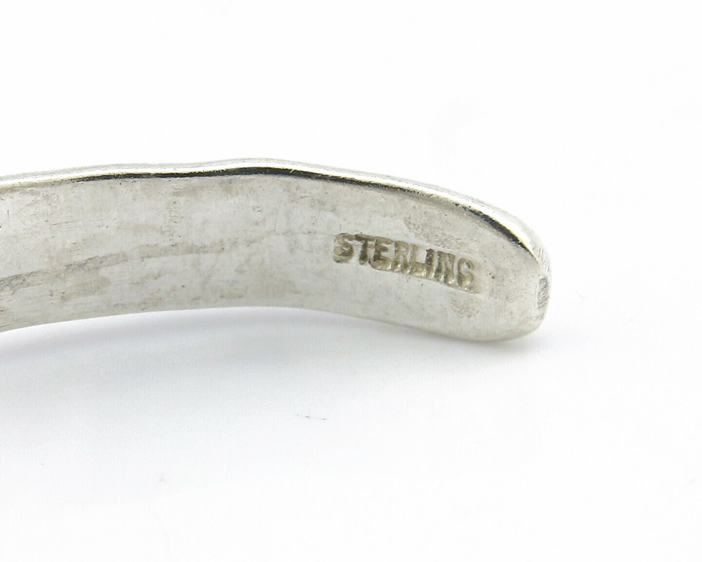 Navajo Bracelet .925 Silver Hand Stamped Arrow Head Artist I Montoya C.80's