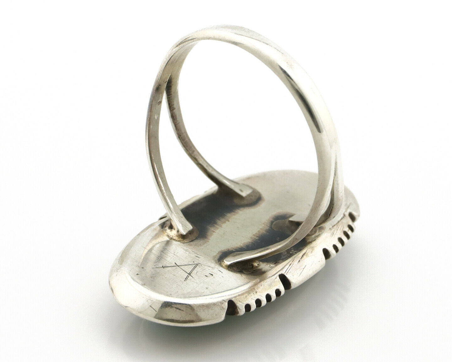 Navajo Ring .925 Silver Royston Turquoise Native American Artist Handmade C.80's