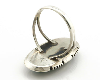 Navajo Ring .925 Silver Royston Turquoise Native American Artist Handmade C.80's