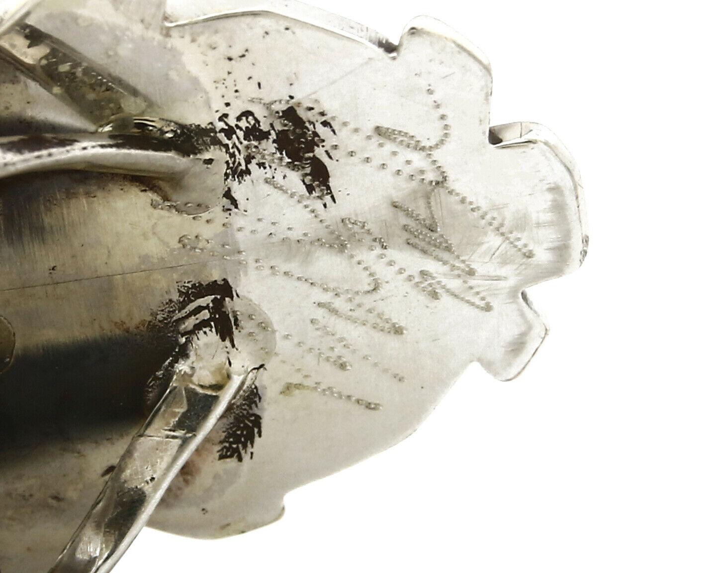 Navajo Azurite Ring .925 Silver Signed Artist Billie Eagle C.80's