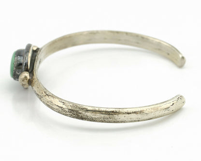 Navajo Bracelet .925 Silver Spiderweb Turquoise Native American Artist C.90's