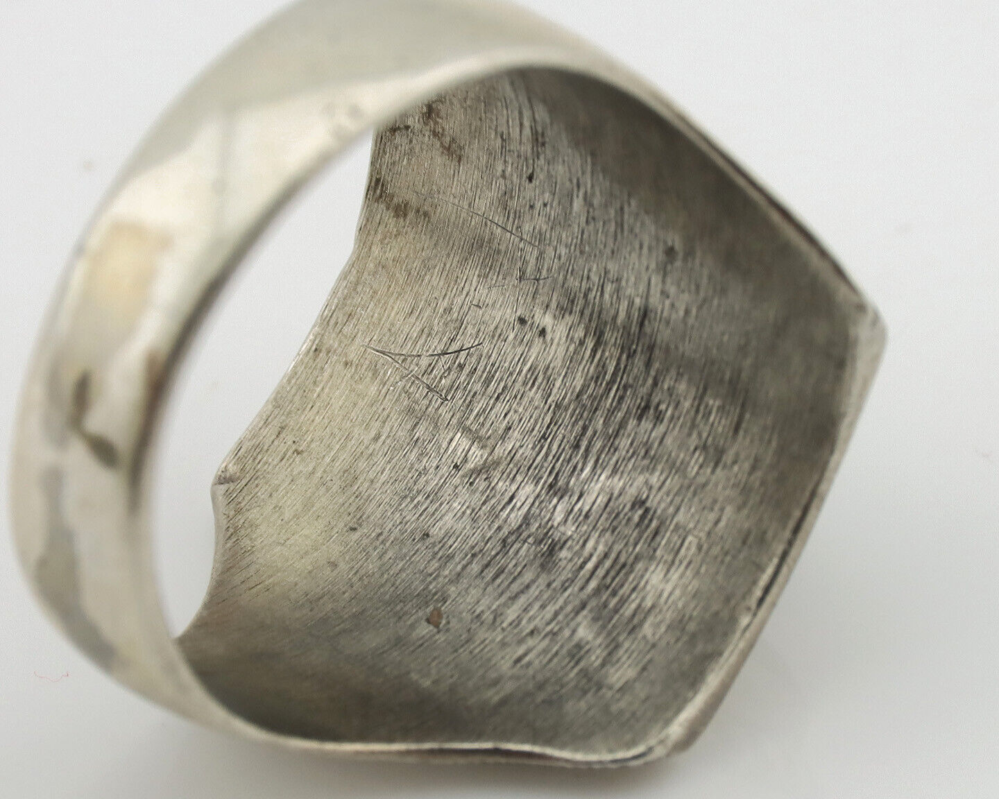 Navajo Ring .925 Silver Green Turquoise Handmade Native American Artist C.1980s