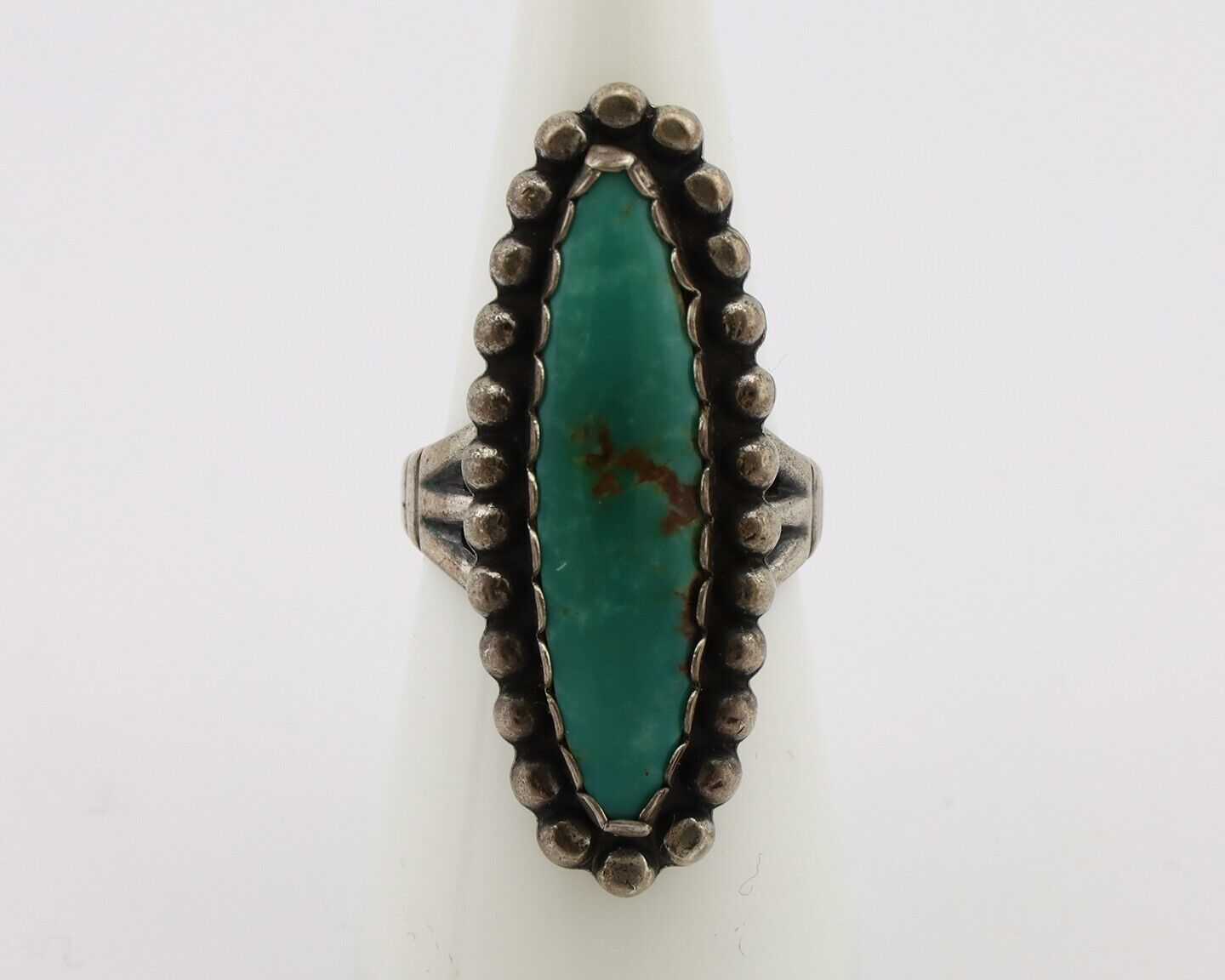 Navajo Handmade Ring 925 Silver Turquoise Native American Artist C.80's