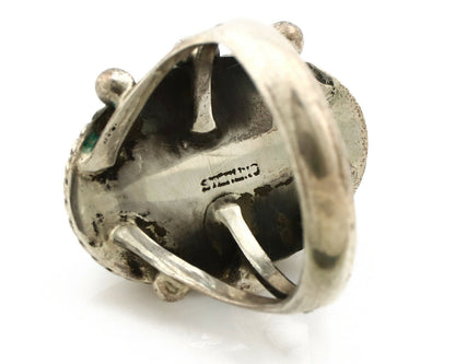 Navajo Ring .925 Silver Blue Southwest Turquoise Native American Artist C80s