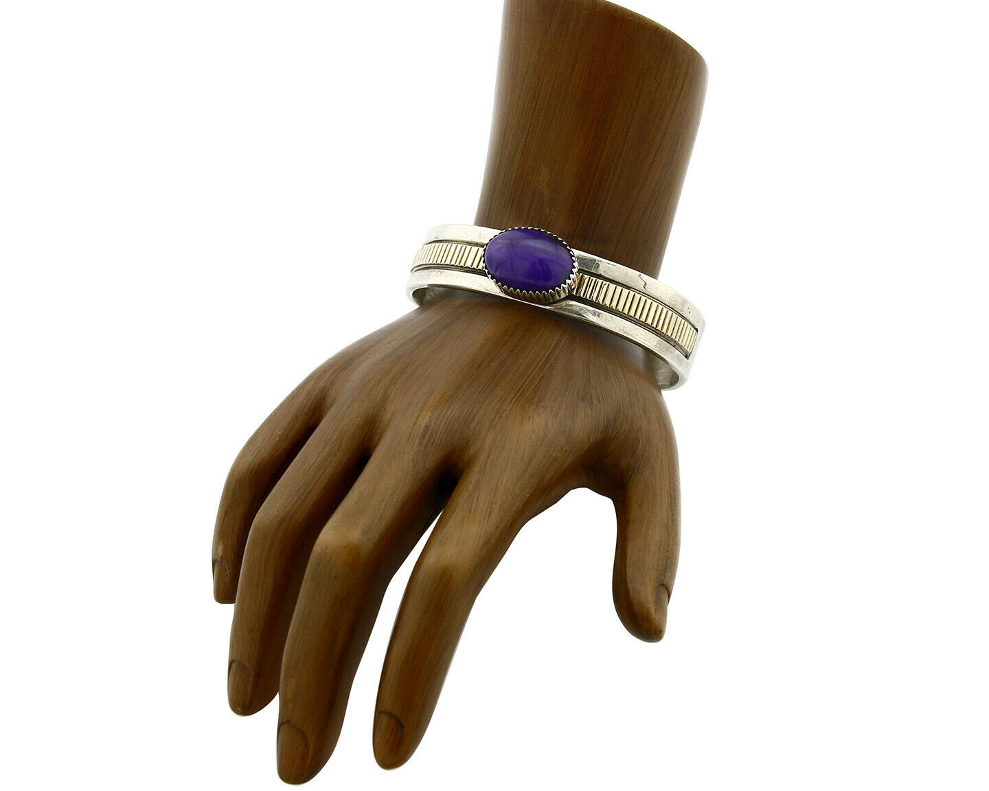 Women's Navajo William Denetdale Bracelet .925 Silver & 14k Gold C.1980's