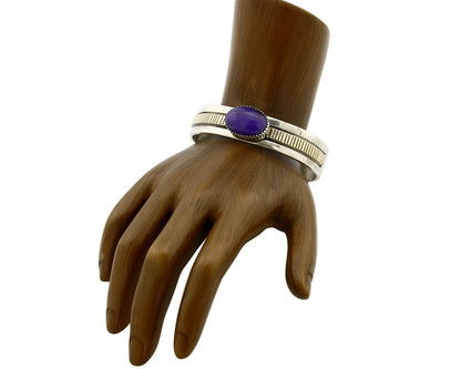 Women's Navajo William Denetdale Bracelet .925 Silver & 14k Gold C.1980's