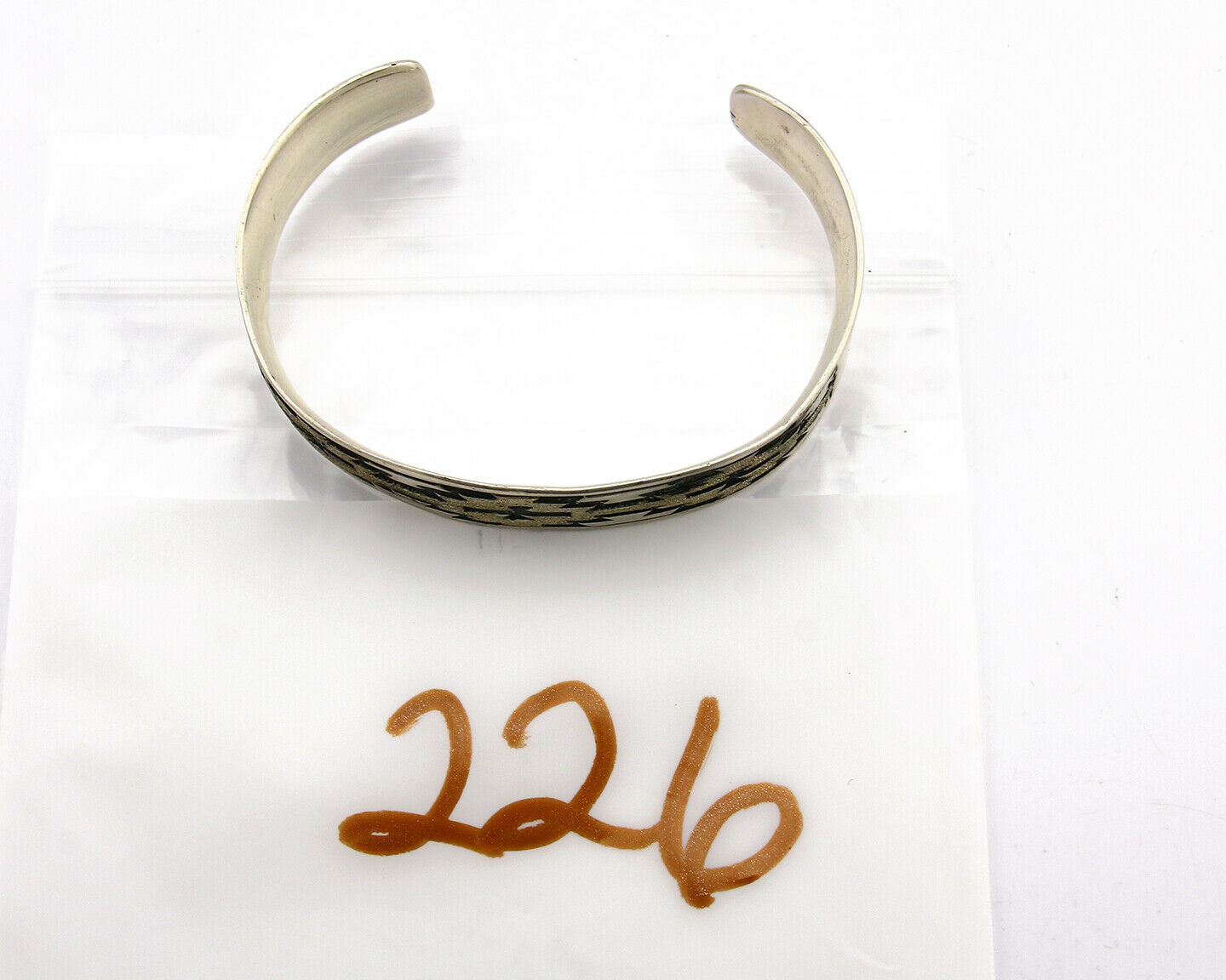 Navajo Bracelet .925 Silver Hand Stamped Artist Signed Kachina C.80's