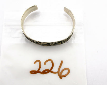 Navajo Bracelet .925 Silver Hand Stamped Artist Signed Kachina C.80's