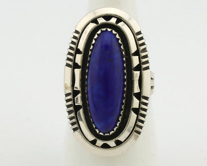 Navajo Ring 925 Silver Natural Lapis Lazuli Artist Signed William Denetdale C80s