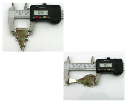 Navajo Pendant .925 Silver Royston Turquoise Artist Signed BKF C.80's