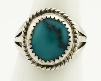 Navajo Ring .925 Silver Blue Southwest Turquoise Native Artist C.1980's