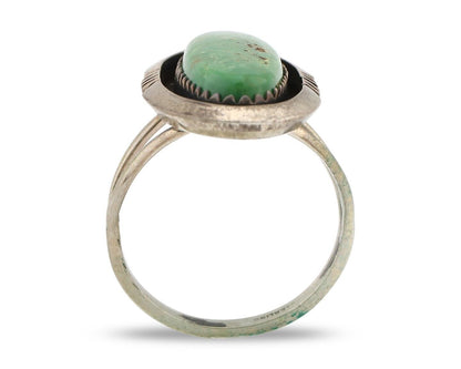 Navajo Handmade Ring .925 Silver Turquoise Native American Artist C.80's