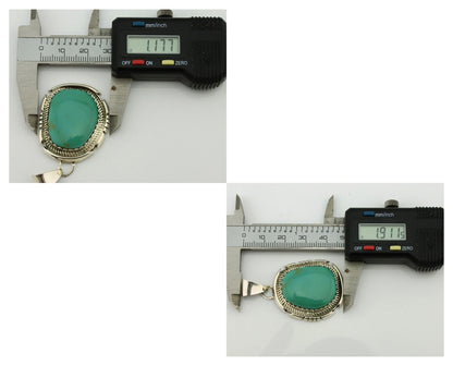 Navajo Necklace .925 Silver Arizona Turquoise Signed Jon McCray C.1980's