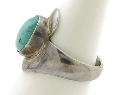 Navajo Ring .925 Silver Natural Turquoise Handmade Native American Artist C.80s