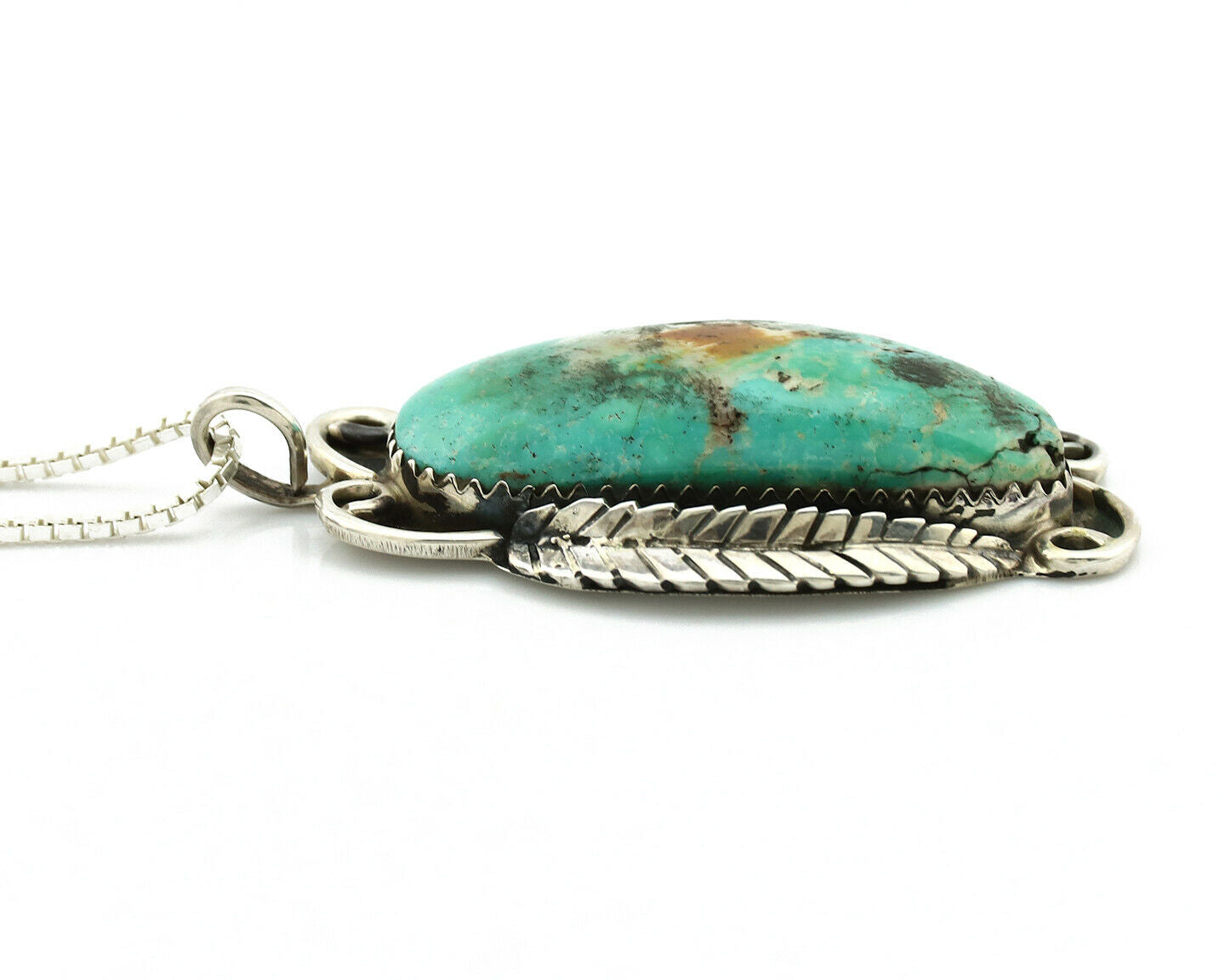 Navajo Necklace .925 Silver Southwest Turquoise Signed JR C.1980's
