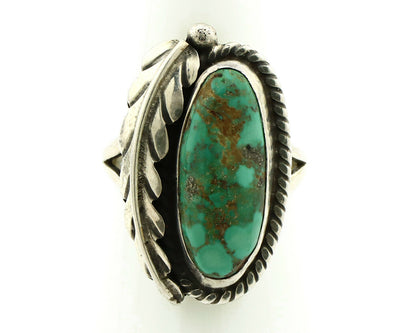 Navajo Ring .925 Silver Manassas Turquoise Signed Artist Apache C.80's